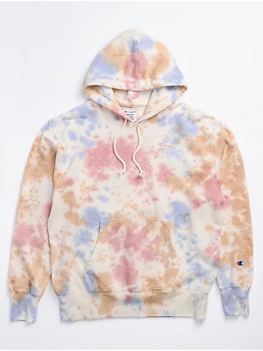 Champion Pastel Tie-Dye Hoodie Size Large